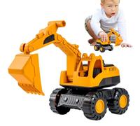 Inertia Driven Engineering Vehicle Toy - Thickened Drop Resistant Excavator Bulldozer Dump Truck | Fun Freewheeling Beach Construction Cars For Kids | Educational Vehicles Gift For, 3 Pack