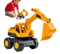 Inertia Excavator Toy for Kids, Push-and-Go Construction Vehicle