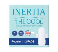 INERTIA The Cool Pad - Cooling Effect Korean Sanitary Pads for Women | Regular Absorbency with Wings | Organic Cotton, Leak-Proof, Super Absorbent, Hypoallergenic, Chlorine-Free (12 Count)
