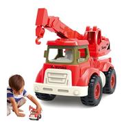 Inertial Construction Truck Set - ABS Kids Engineering Vehicle Collection, Friction Powered Moving Toy Series | Excavator Dump Crane Mixer Interactive Playset Educational Imaginative Learning
