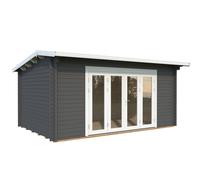 Ines L (4.8x3m | 13.7m2 | 44mm) Roomy Garden Office with Bi-Fold Doors