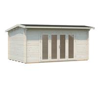 Ines L (4.8x3m | 13.7m2 | 44mm) Roomy Garden Office with Bi-Fold Doors