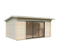 Ines L (4.8x3m | 13.7m2 | 44mm) Spacious Garden Office with Sliding Doors (Double Glazing Available)
