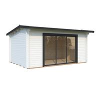 Ines L (4.8x3m | 13.7m2 | 44mm) Spacious Garden Office with Sliding Doors (Double Glazing Available)