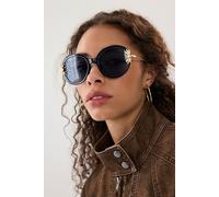 Ines Round Sunglasses at Free People in Ocean Crush - female