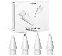 Inesore 4 Styles Replacement Tips for Apple Pencil Pro,Multiple Options Metal Durable Nibs Accessories for Apple Pencil Pro/2nd Generation/1st Gen/USB-C (4 Pack)