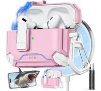 Inesore Compatible with AirPods Pro 2nd/1st Generation Case Cover with Phone Stand & Cleaning Kit,Compatible with Magsafe,Magnetic Automatic Lock for for iPod Pro Charging Case(USB-C/Lightning Cable)