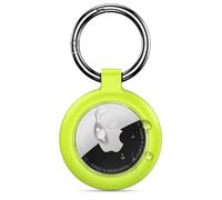 Inesore Holder Compatible with Apple AirTag, Waterproof Case & Carbon Fibre Look for Air Tag, Scratch Resistant Holder for Pet Collar, Luggage Tag and Keyring (Fluorescent Green)