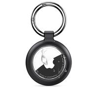 Inesore Holder for AirTag, Carbon Fibre Texture Design Case and Waterproof Keychain Holder for Air Tag, Full Scratch-Resistant with Keyring for AirTags, Pet Collar, Luggage Tag, Black