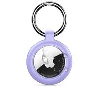Inesore Holder for Apple AirTag, Waterproof Case & Carbon Fiber Look for Air Tag, Scratch Resistant Holder for Pet Collar, Luggage Tag and Keyring (Purple)