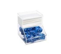 Inevibe Laundry Pod Holder & Dryer Sheet Dispenser - 2 Compartment Acrylic Container w/Lids for Storing Clothes Pins, Cotton Balls, Dishwasher Pods for Laundry Room Organization
