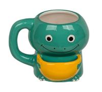 Inevitable Cookie Cuddler Mugs | Dolomite Mugs with Cookie Holder Compartment | Various Designs (Dinosaur)
