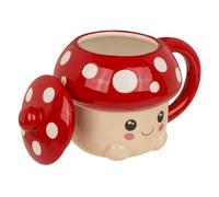 Inevitable Cute Kawaii Mushroom Mug with Lid, 13 x 11,5 cm,
