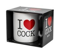 Inevitable I Love Cock Ceramic Mug, White, in Display Carton