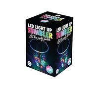 Inevitable LED Light Up Tumbler, Multi-Coloured LEDs, 3 Light Settings, 13cm x 8.5cm x 8cm, Battery Operated