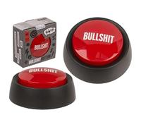 Inevitable Novelty Bullshit Sound Button with 6 Sounds, 9 cm, Black and Red, Battery Operated, Gift Box