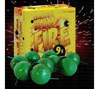 Inevitable Party 9 Crackling Balls of Fire - Novelty Outdoor Fireworks for Parties, Bonfire Night, Halloween (1 Box)