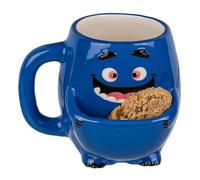 Inevitable Party Cookie Cuddler Dolomite Mug | Monster Mug with Cookie Holder Compartment | Capacity 400ml (Blue)
