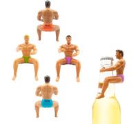 Inevitable Party Drinking Buddies Bottle Buddies Drink Markers, Multi-coloured, Pack of 4