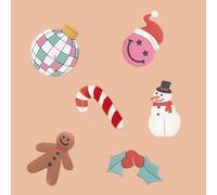 Inevitable Party Festive Drink Markers Pack of 6 Drinking Glass Charms