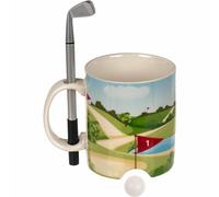 Inevitable Party Golf Mug Gift Set With Club Pen and Mini Ball | Function Office Golfing Gadget | Funny Ceramic Coffee Mug | Fun Gift for Golfers