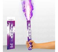 Inevitable Party Handheld Coloured Fountain Flares with Fuse Ignition | Multi Pack Variation Colour and Quantity (12, Purple)