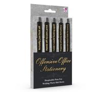 Inevitable Party Offensive Office Stationery - Despicable Pens for Writing Work Sh*t Down, Black