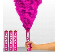 Inevitable Party Pack of 3 Handheld Ring Pull Activated Coloured Daytime Smoke Grenades | Smoke Bombs for Photography | Airsoft | Paintball | Weddings | Stage & Special Effects (3 x Pink)