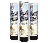 Inevitable Party Pack of 3 Mini 20cm Handheld Confetti Shooter with Gold, Silver or Multicoloured Metallic Confetti (Silver)