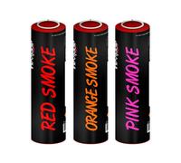 Inevitable Party Pack of 3 Ring Pull Coloured Smoke Grenades for Paintball, Airsoft, Weddings, Photo-shoots, Stage & Special Effects (Red, Orange, Pink)