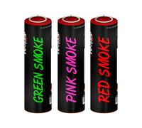 Inevitable Party Pack of 3 Ring Pull Coloured Smoke Grenades for Paintball, Airsoft, Weddings, Photo-shoots, Stage & Special Effects (Green, Pink, Red)
