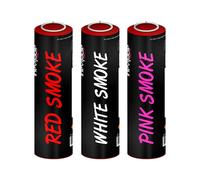 Inevitable Party Pack of 3 Ring Pull Coloured Smoke Grenades for Paintball, Airsoft, Weddings, Photo-shoots, Stage & Special Effects (Red, White, Pink)