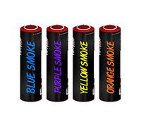 Inevitable Party Pack of 4 Ring Pull Smoke Grenade Effects for Paintball, Weddings, Photoshoots & Special Effects (Blue, Purple, Yellow, Orange)