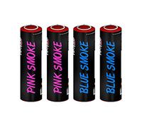 Inevitable Party Pack of 4 Ring Pull Smoke Grenade Effects for Paintball, Weddings, Photoshoots & Special Effects (2 Pink, 2 Blue)