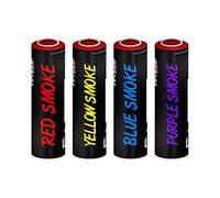Inevitable Party Pack of 4 Ring Pull Smoke Grenade Effects for Paintball, Weddings, Photoshoots & Special Effects (Red, Yellow, Blue, Purple)