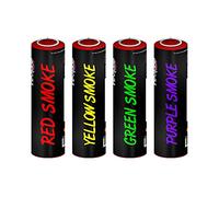 Inevitable Party Pack of 4 Ring Pull Smoke Grenade Effects for Paintball, Weddings, Photoshoots & Special Effects (Red, Yellow, Green, Purple)