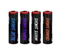 Inevitable Party Pack of 4 Ring Pull Smoke Grenade Effects for Paintball, Weddings, Photoshoots & Special Effects (Blue, Purple, White, Orange)
