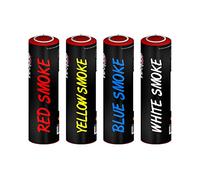 Inevitable Party Pack of 4 Ring Pull Smoke Grenade Effects for Paintball, Weddings, Photoshoots & Special Effects (Red, Yellow, Blue, White)