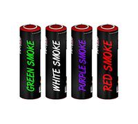 Inevitable Party Pack of 4 Ring Pull Smoke Grenade Effects for Paintball, Weddings, Photoshoots & Special Effects (Green, White, Purple, Red)