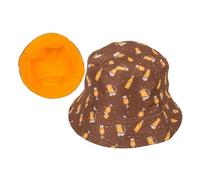 Inevitable Party Unisex Versatile Sunshade Bucket Hat with Beer Print | Hat For Beer Drinkers | Brown & Yellow | One Size
