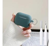 inewateri Compatible for AirPods Pro 2 Case with Cleaner Kit Cute Flower Engraved Floral Soft Silicone Skin Full Protective Cover for AirPods Pro 2-Green