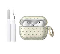 inewateri Compatible for AirPods Pro 3 Case with Cleaner Kit Cute Polka Dot Aesthetics Design for Girls Woman Keychain Shockproof Cover for Airpods Pro 3-Transparent Yellow