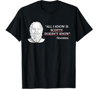 iNexTone All I Know is Scotty Doesn’t Know Socrates T-Shirt (Black,XL)