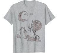 iNexTone The Cure Cat Moon T-Shirt (S,Grey)
