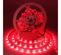 iNextStation 10M LED Strip Light Red 24V SMD2835 600LEDs Outdoor Waterproof | Cuttable Tape Lights for Bedroom TV Backlight Gaming Room Monitor Bar Wine Fridge Tent Ambient Lighting (No Plug)
