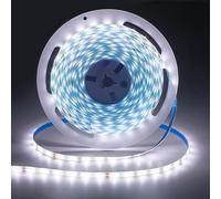 iNextStation 24V White LED Strip Light, 10M SMD2835 LED Tape Lights, 600 LEDs Waterproof Cuttable Flexible Lights for Bedroom TV Backlight Mirror Kitchen Cabinet Table Cupboard DIY Lighting (No Plug)