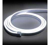 iNextStation LED Strip Lights 5m, 12V White 6000K Neon LED Lights Strip Dimmable Cuttable Flexible Waterproof Neon Rope Light for Bedroom Indoor Outdoor Decor DIY Sign Kitchen(No Plug)