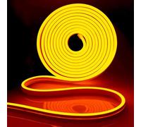 iNextStation Orange LED Strip Light, 5M Outdoor Neon Rope Lights, 12V Waterproof Cuttable Lights for Bedroom TV Backlight Gaming Room Monitor KTV Ceiling Bar Wall Tent RV Ambient Lighting (No Plug)