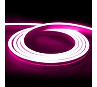 iNextStation Pink LED Strip Light, 5M Valentines Neon Rope Light, 12V Cuttable Waterproof Dimmable Lights for Teen Girl Bedroom TV Backlight Gaming Room Monitor Wedding Cabinet Outdoor Decor (No Plug)