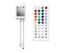 iNextStation RGB Led Controller with APP Control, Music Sync and Timer, 44 Keys IR Remote, DC 5-24V Bluetooth RGB 4-Pin Controller for 2835 5050 RGB LED Strip Lights